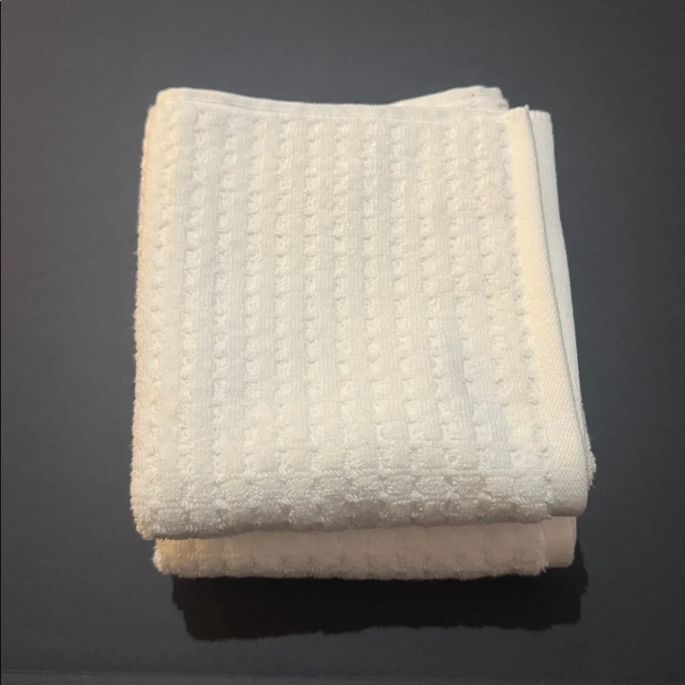 10pc ECOEXISTENCE Oversized Quick Dry 100% Cotton Bath Towel Set - White